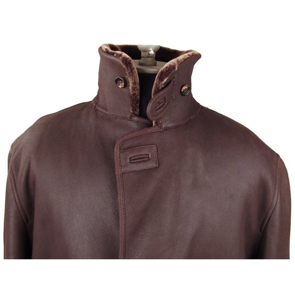 Gorgeous Longhi Shearling Coat Brand New Top Quality Made In Italy EU Size 56 - Picture 8 of 11